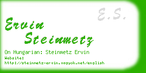 ervin steinmetz business card